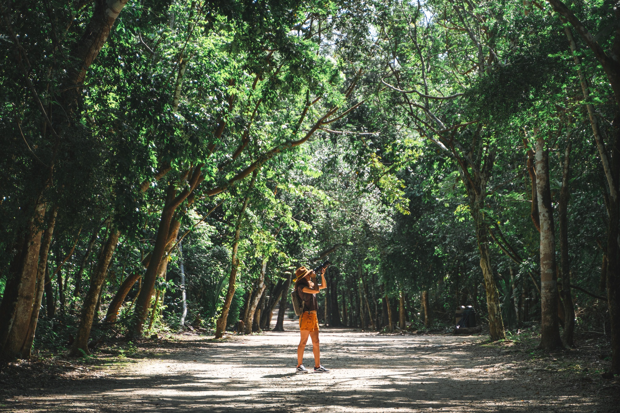 Mujer fotografiando